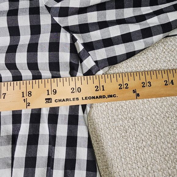 Anne Klein Black and White Button Up High Low with Front Tie Large - Picture 7 of 10